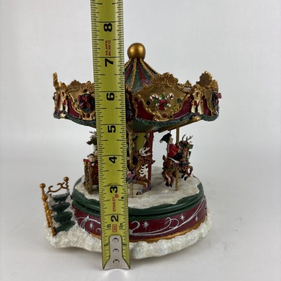Hawthorne Village “Merry Go Christmas Carousel” 79826 Retired Rotating Figure - Picture 6 of 7